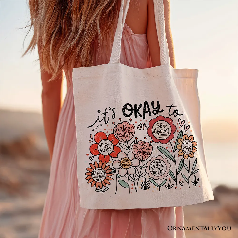 Its Okay Canvas Tote Bag sold by Ashley Stewart product image thumbnail 4