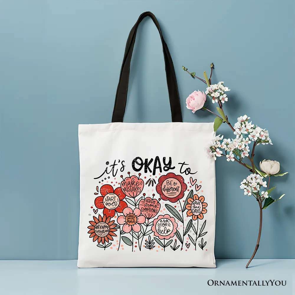 Its Okay Canvas Tote Bag sold by Ashley Stewart product image thumbnail 5