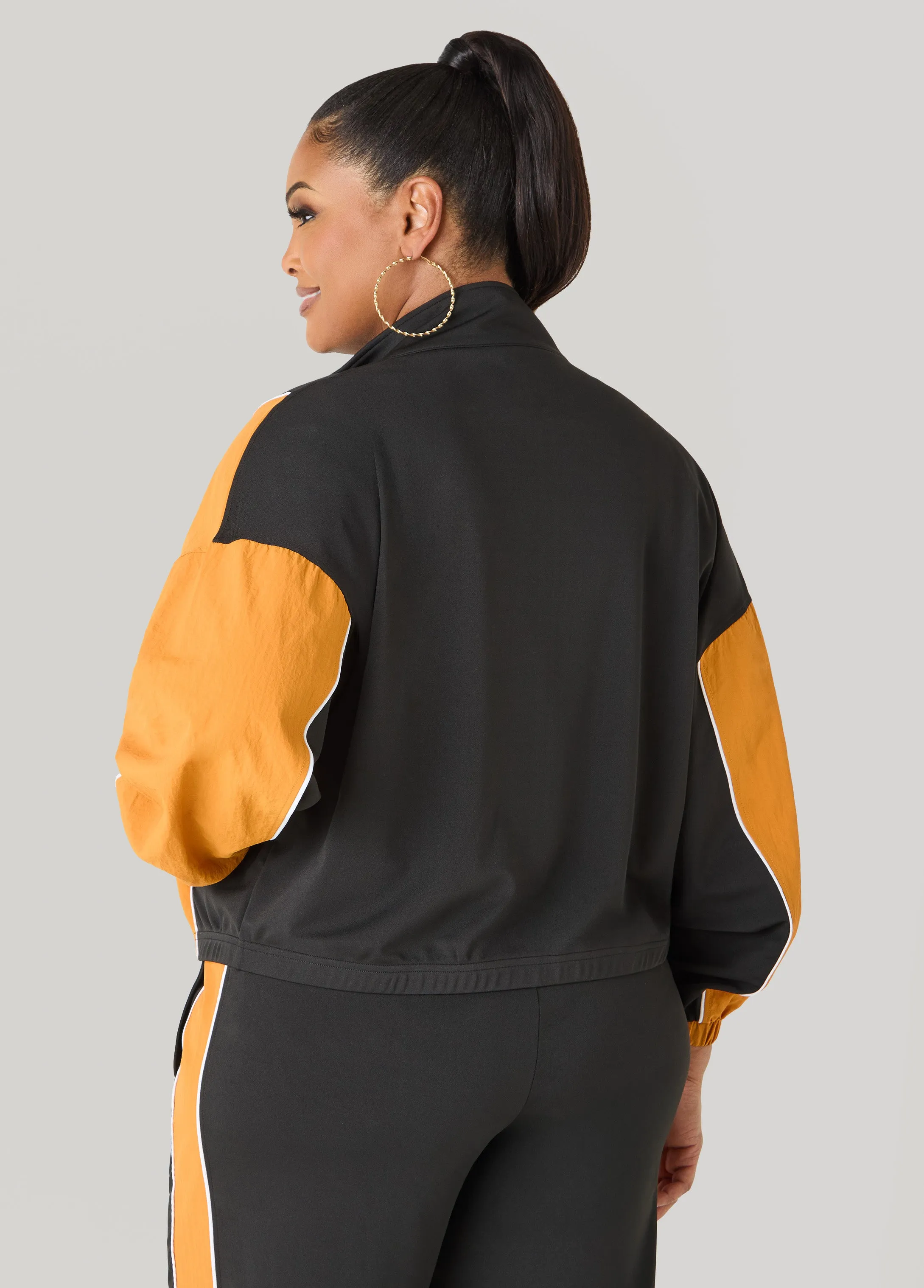 Paneled Two Tone Jacket sold by Ashley Stewart product image thumbnail 5