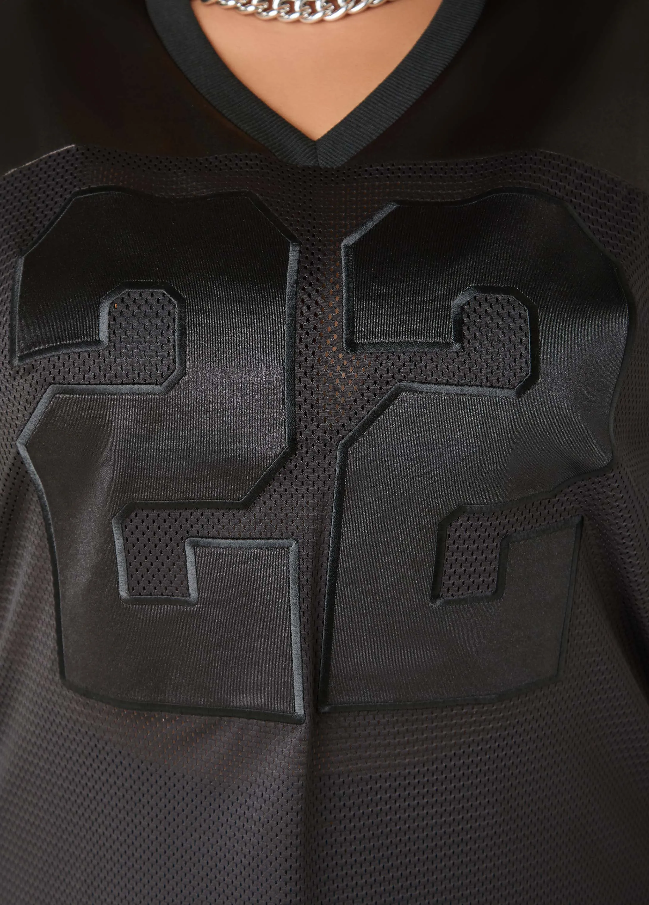 Mesh Paneled 22 Jersey sold by Ashley Stewart product image thumbnail 4