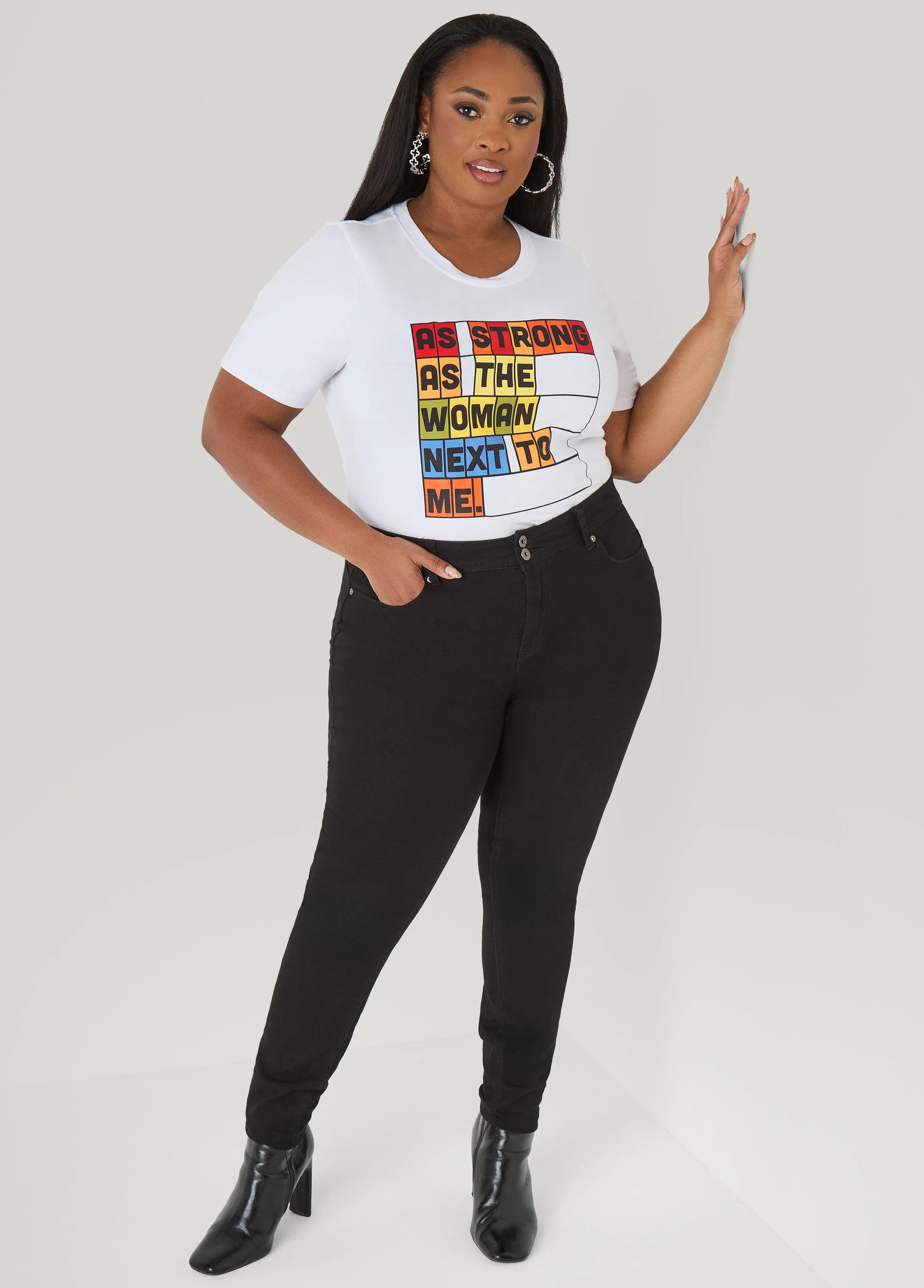The Woman Next To Me Graphic Tee sold by Ashley Stewart product image thumbnail 3