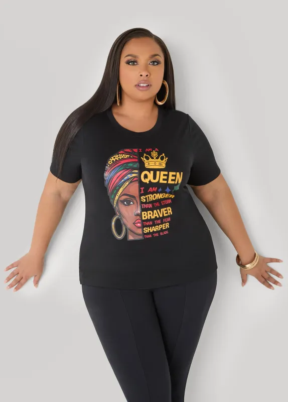 I Am A Queen Graphic Tee sold by Ashley Stewart