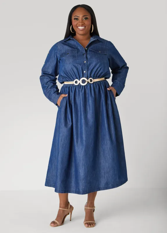 Crystal Ring Stretch Belt sold by Ashley Stewart