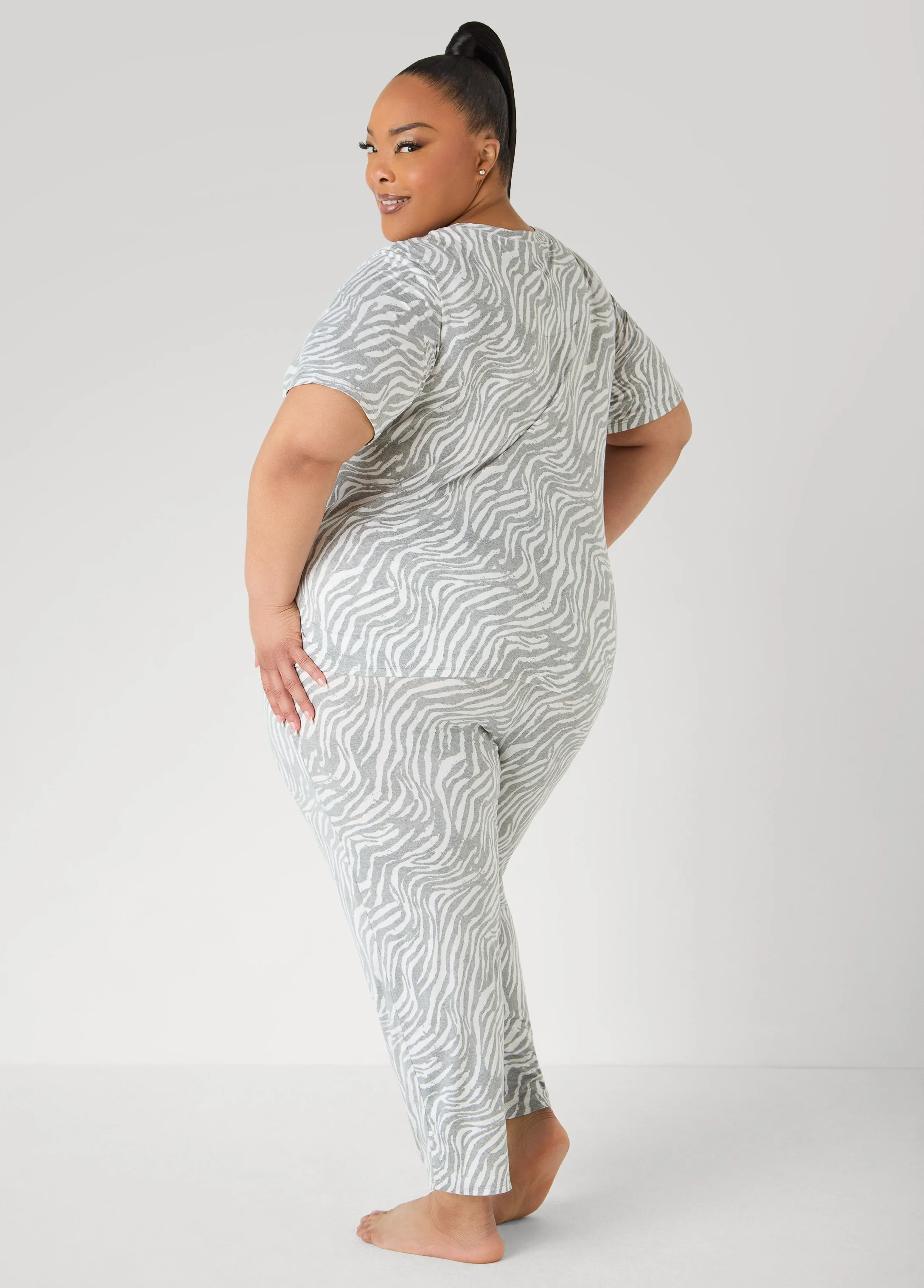 Anne Klein Zebra PJs Set sold by Ashley Stewart product image thumbnail 2