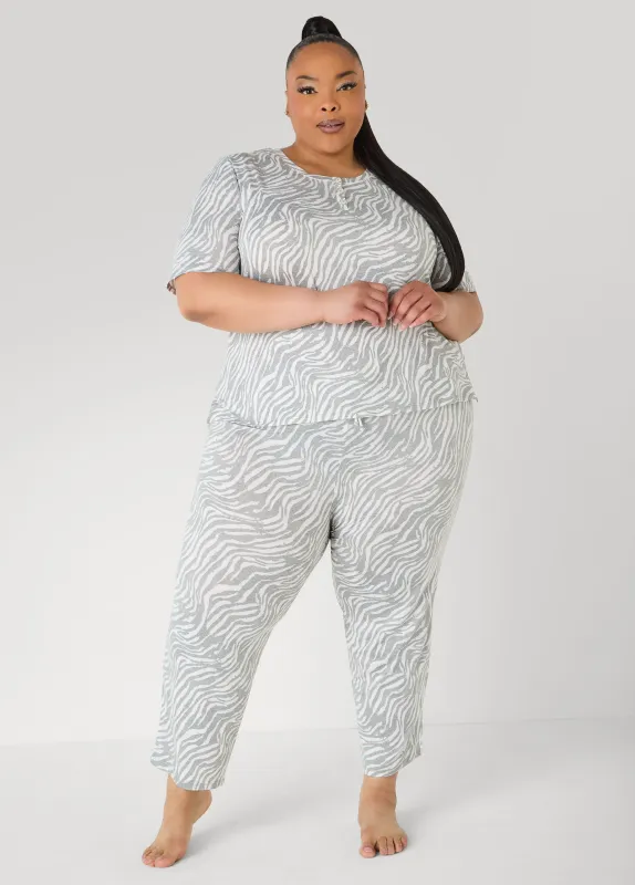 Anne Klein Zebra PJs Set made by Ashley Stewart