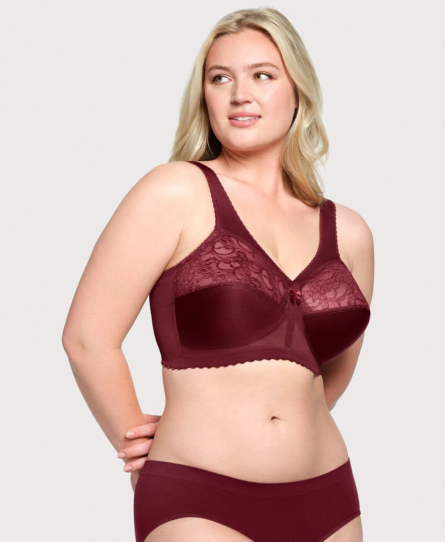 MagicLift Original Support Bra Burgundy sold by Ashley Stewart product image thumbnail 4