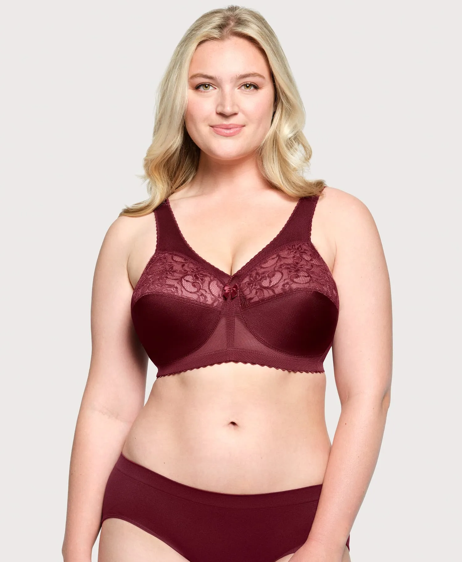 MagicLift Original Support Bra Burgundy sold by Ashley Stewart