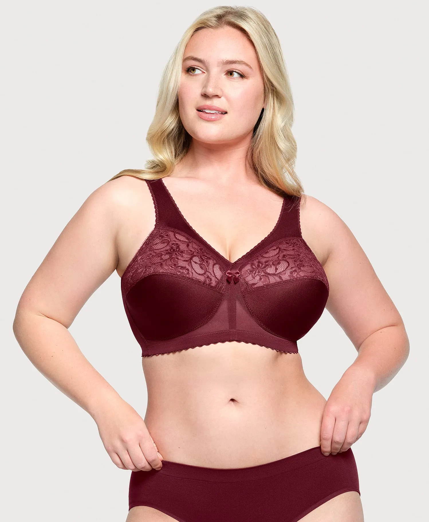 MagicLift Original Support Bra Burgundy sold by Ashley Stewart product image thumbnail 3