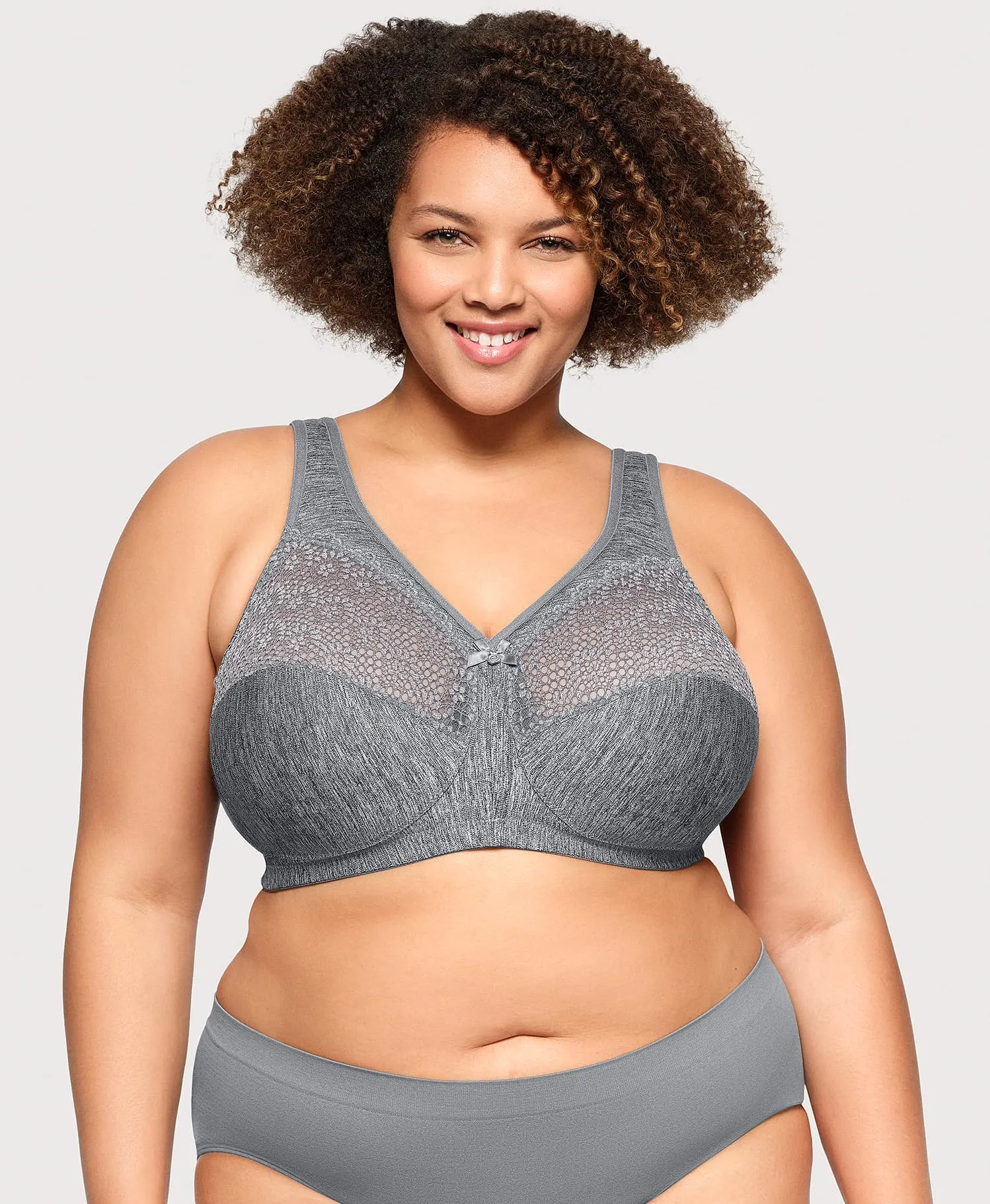 MagicLift Moisture Control Bra Gray Heather sold by Ashley Stewart product image thumbnail 4