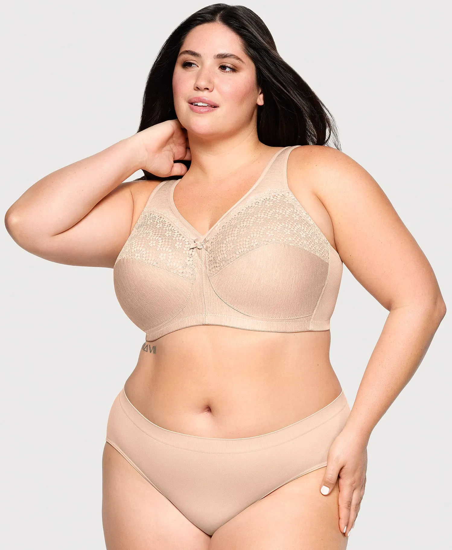 MagicLift Moisture Control Bra Cafe Heather sold by Ashley Stewart product image thumbnail 3