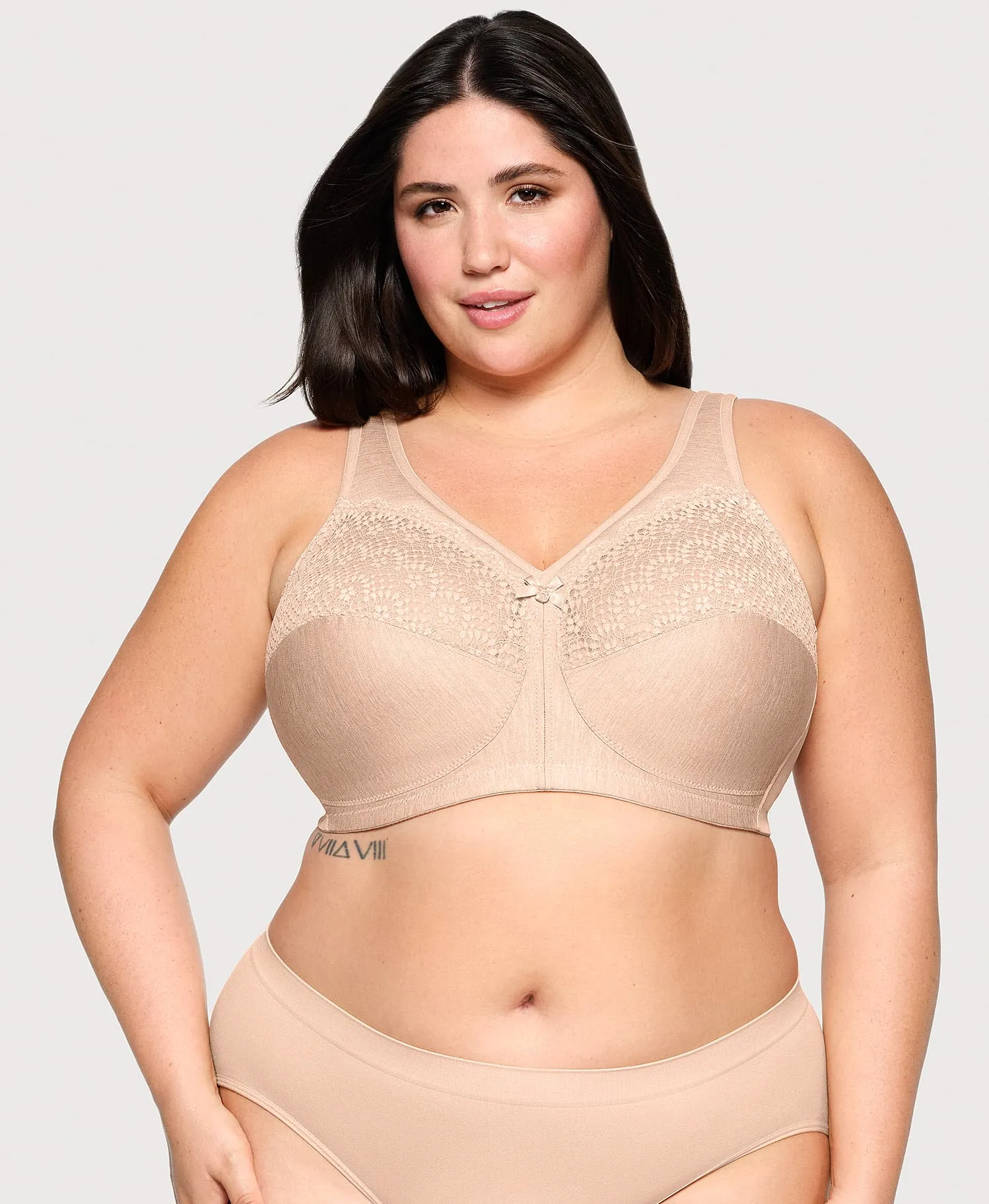 MagicLift Moisture Control Bra Cafe Heather sold by Ashley Stewart