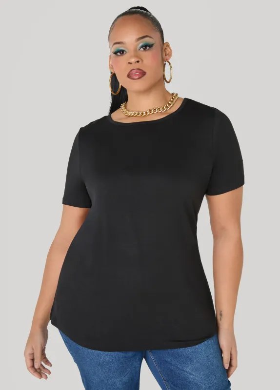 Basic Crewneck Jersey Tee sold by Ashley Stewart