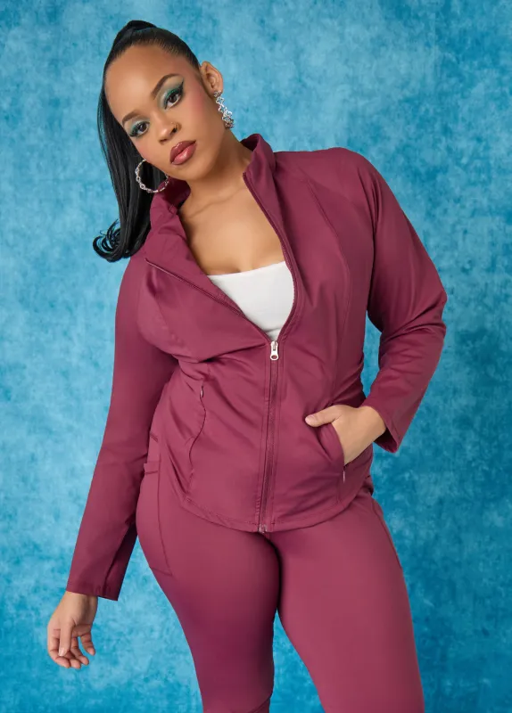 Zip Front Athletic Jacket sold by Ashley Stewart