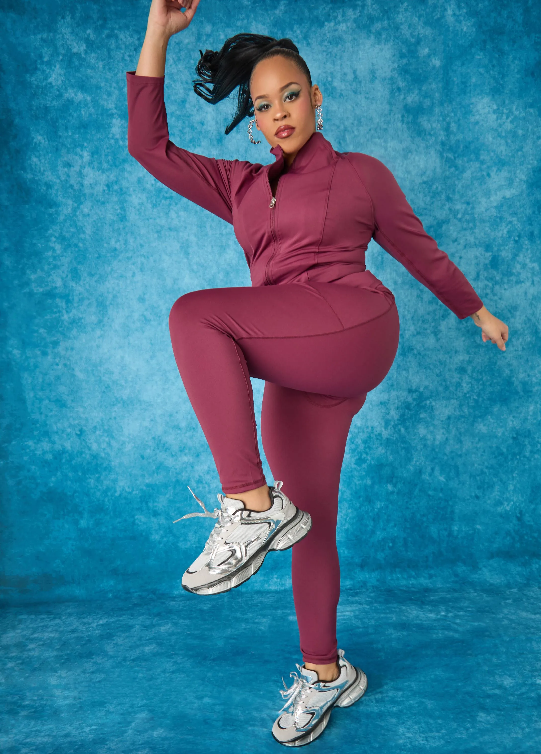 High Rise Athletic Leggings sold by Ashley Stewart product image thumbnail 2