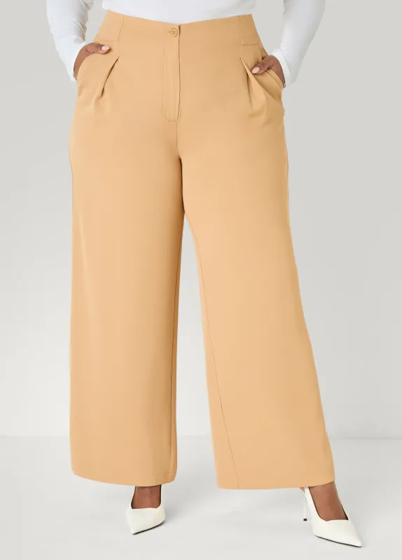 Pleated Wide Leg Pants made by Ashley Stewart