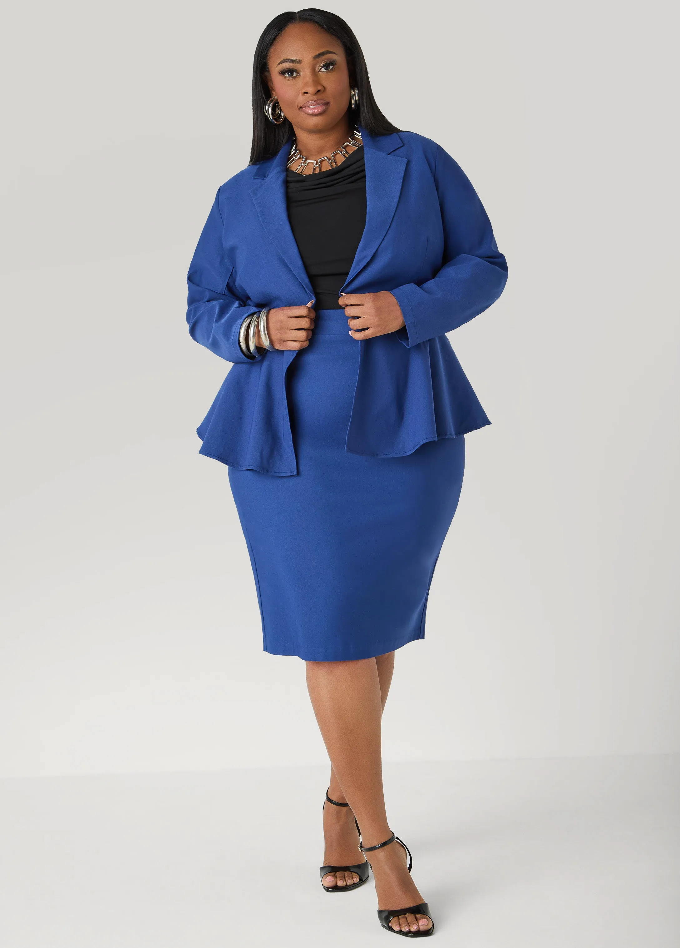 Millennium Peplum Blazer sold by Ashley Stewart product image thumbnail 3