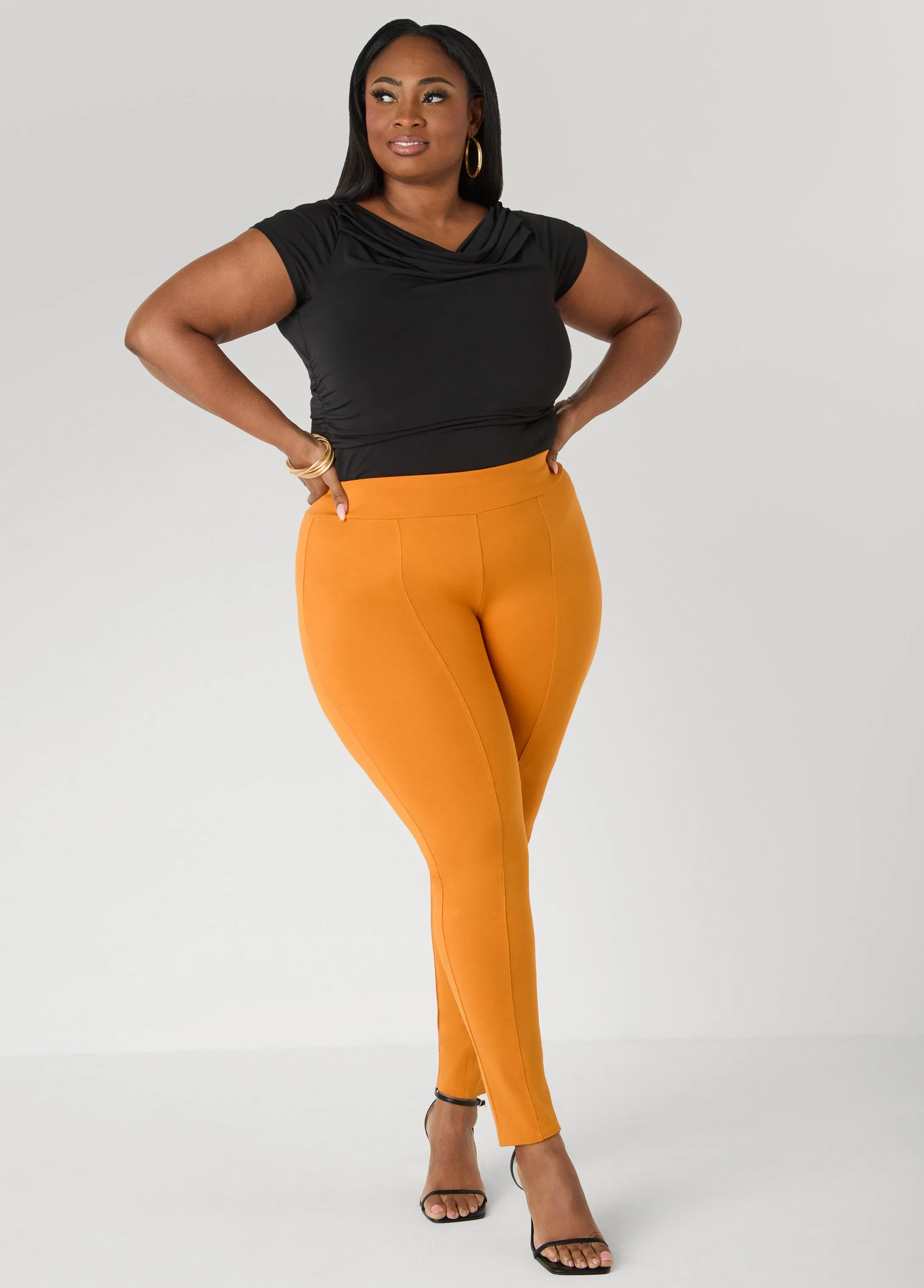 Seamed High Rise Leggings sold by Ashley Stewart product image thumbnail 3