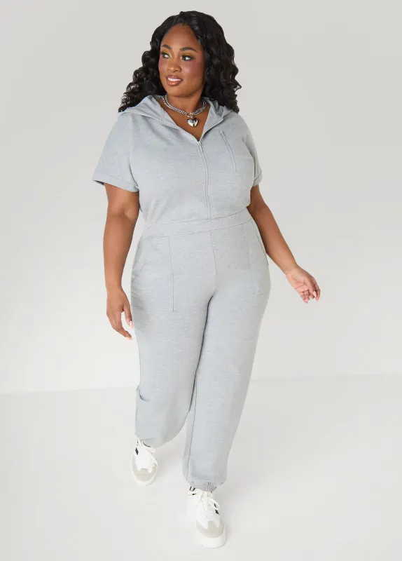 French Terry Joggers Jumpsuit sold by Ashley Stewart