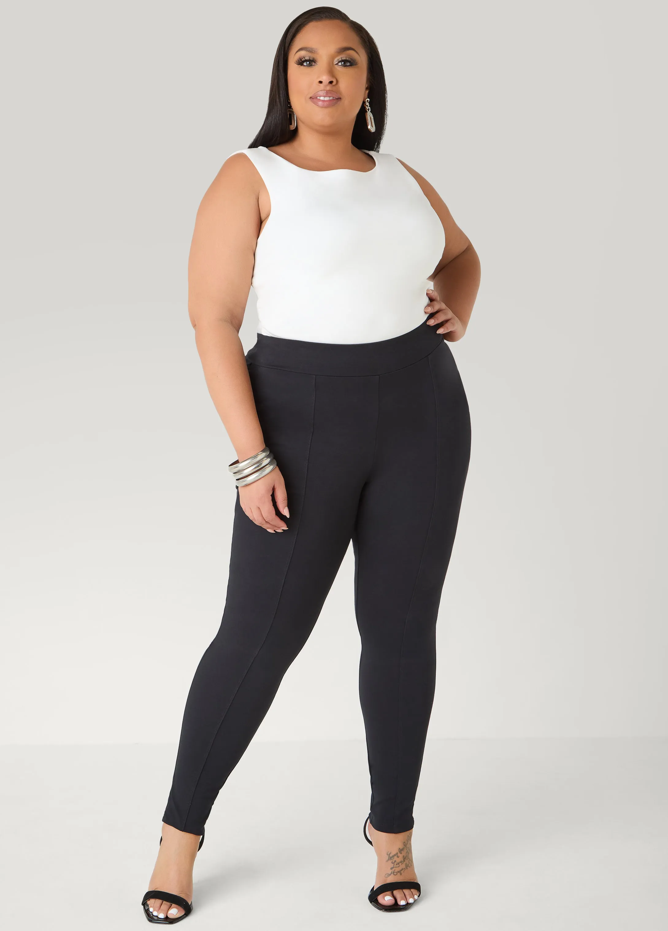 Seamed High Rise Leggings sold by Ashley Stewart product image thumbnail 3