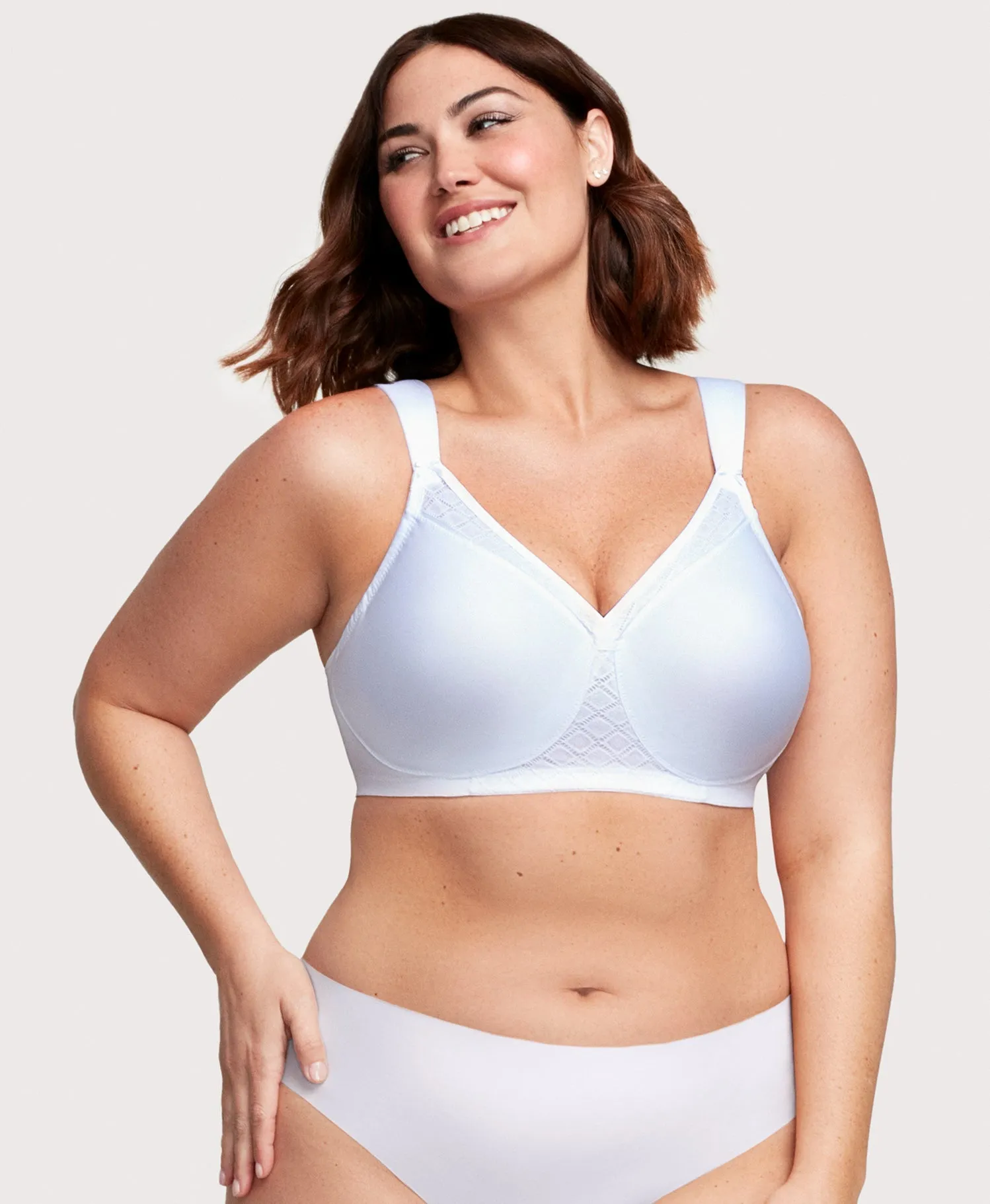 MagicLift Seamless Support T-Shirt Bra White sold by Ashley Stewart product image thumbnail 4