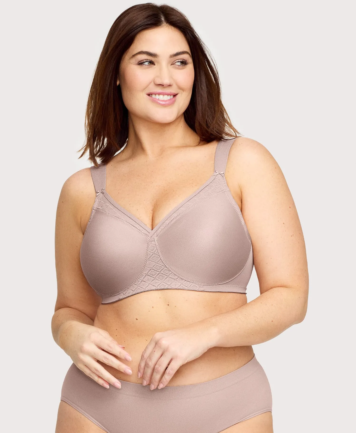 MagicLift Seamless Support T-Shirt Bra Taupe sold by Ashley Stewart product image thumbnail 3