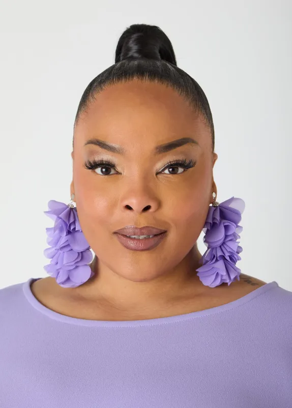 Chiffon And Crystal Earrings sold by Ashley Stewart