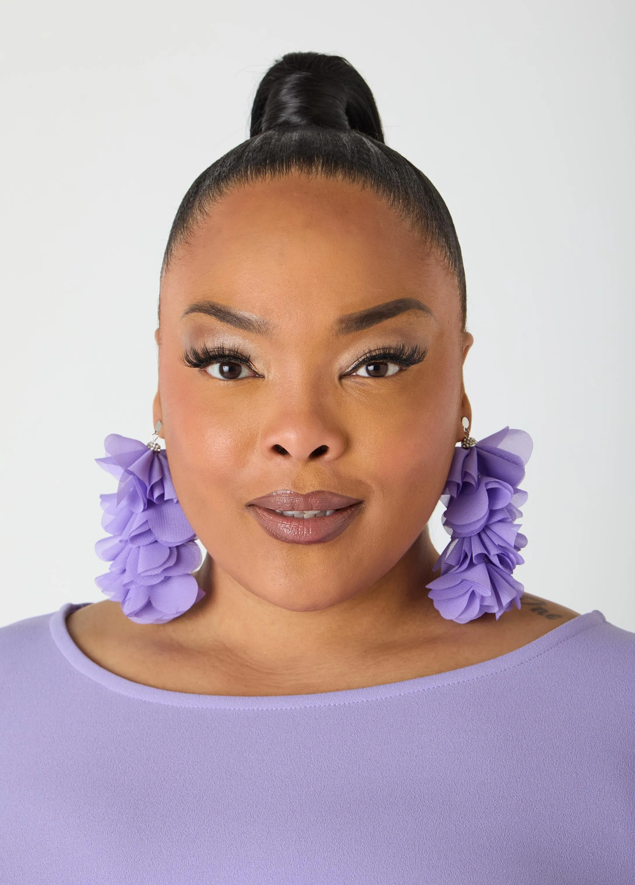 Chiffon And Crystal Earrings sold by Ashley Stewart