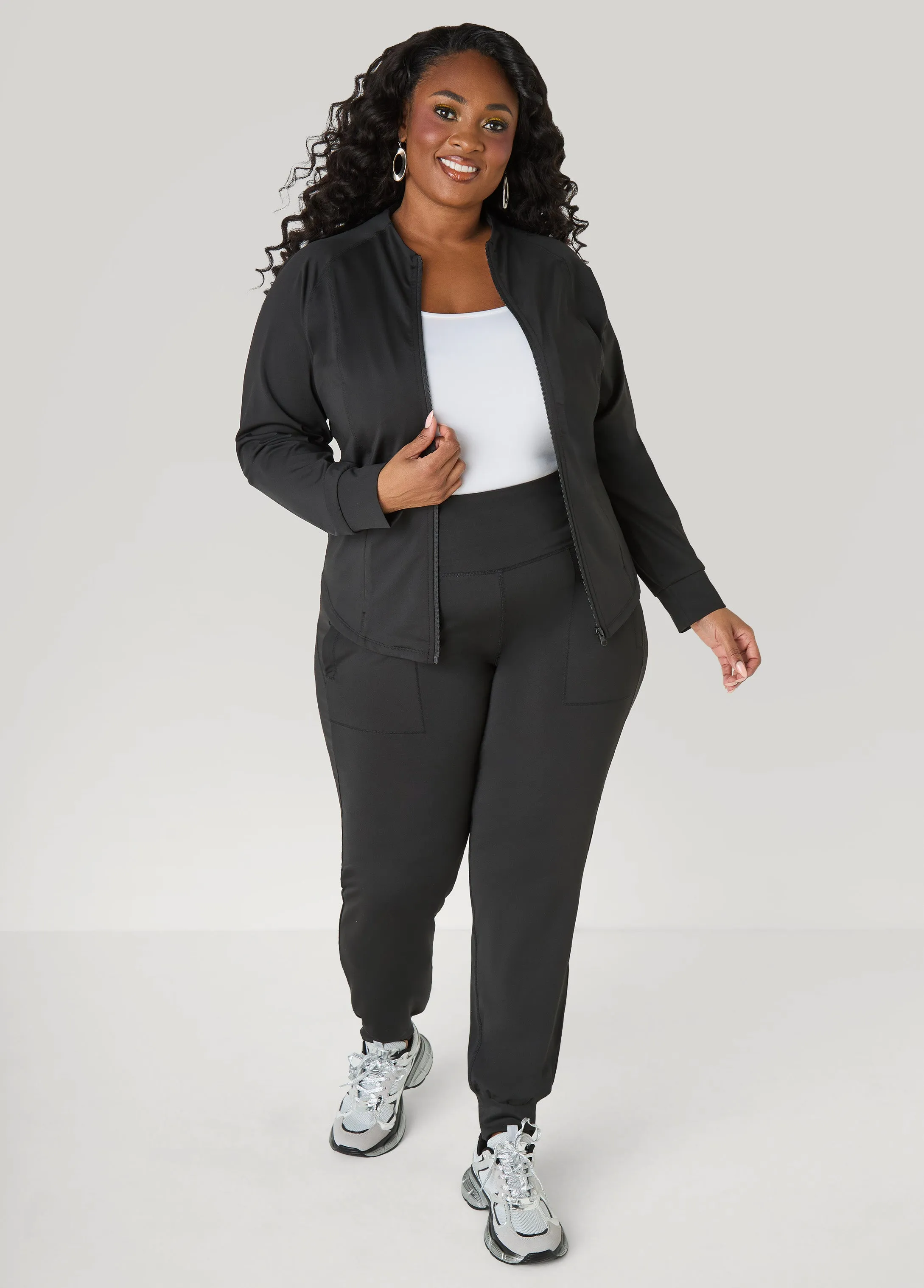 Zip Front Track Jacket sold by Ashley Stewart product image thumbnail 4