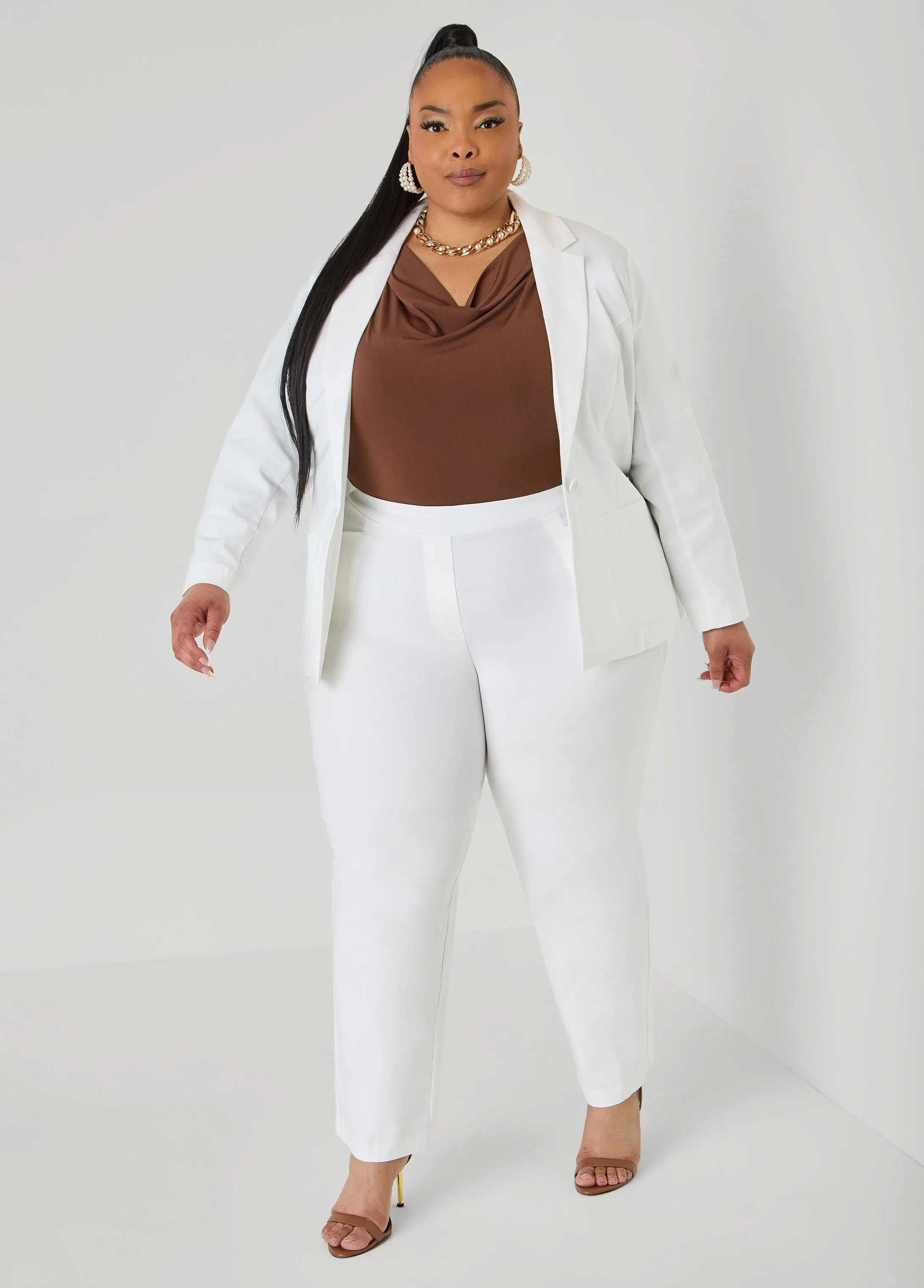 Millennium Straight Leg Trousers sold by Ashley Stewart product image thumbnail 3