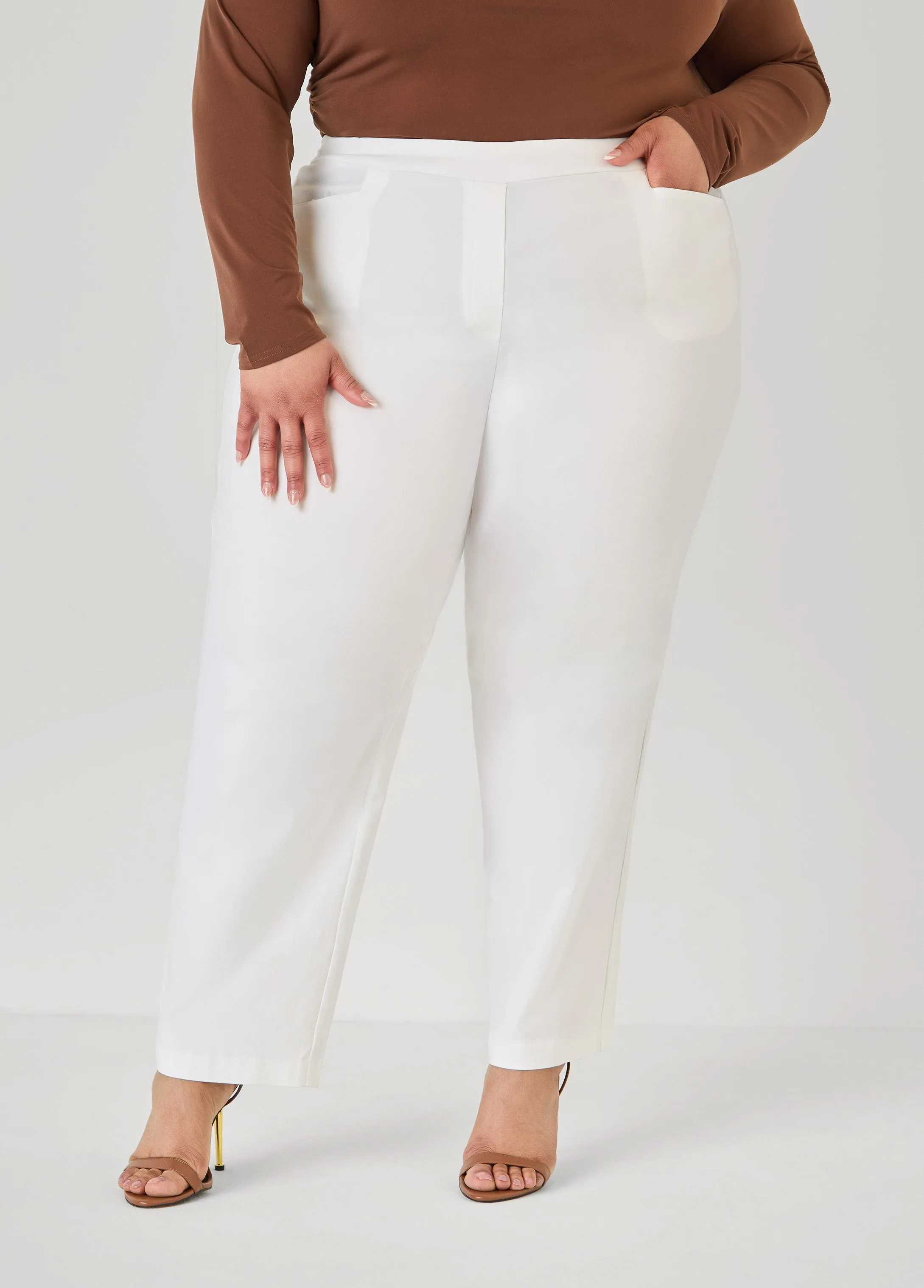 Millennium Straight Leg Trousers sold by Ashley Stewart product image thumbnail 4