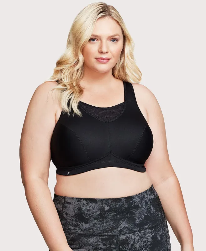 No-Bounce Camisole Elite Sports Bra Black made by Ashley Stewart