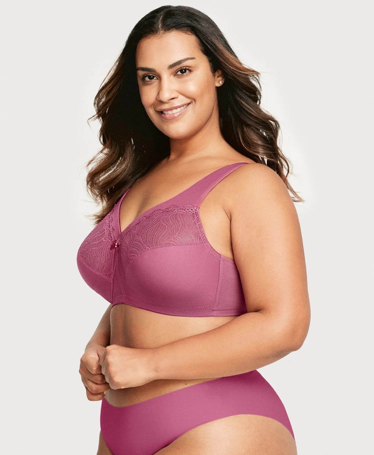 MagicLift Natural Shape Support Bra Red Violet sold by Ashley Stewart product image thumbnail 3