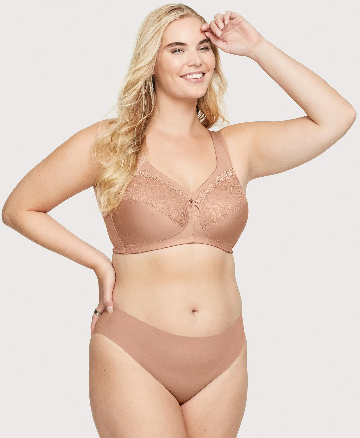 MagicLift Natural Shape Support Bra Cappuccino sold by Ashley Stewart