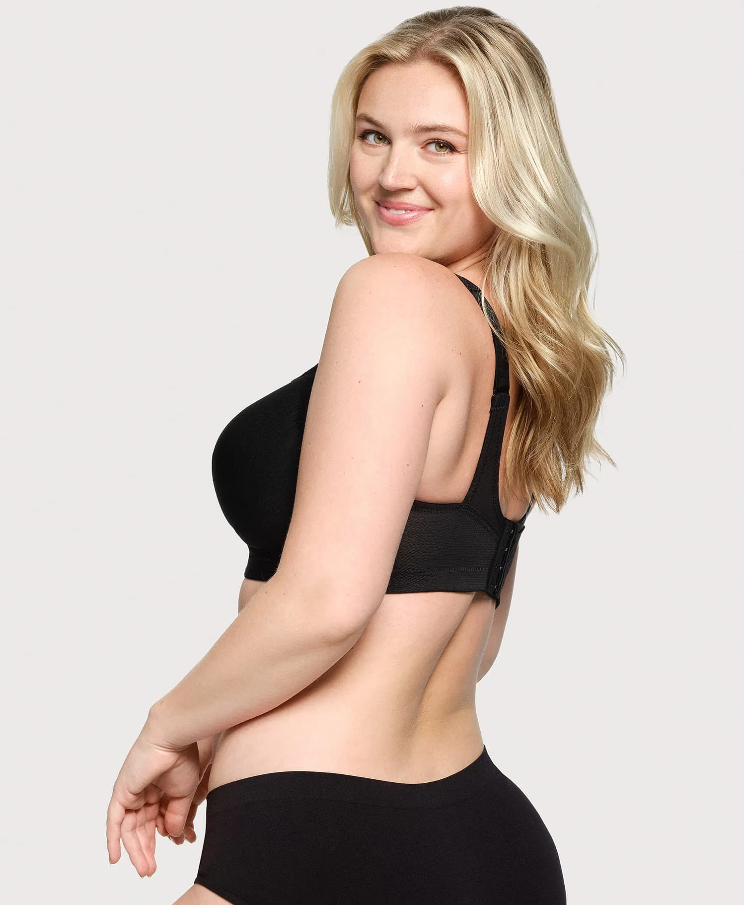 MagicLift Seamless Firm Support Bra Black sold by Ashley Stewart product image thumbnail 4