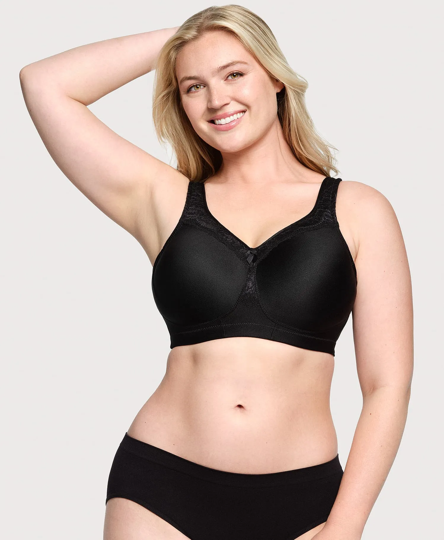 MagicLift Seamless Firm Support Bra Black sold by Ashley Stewart product image thumbnail 3