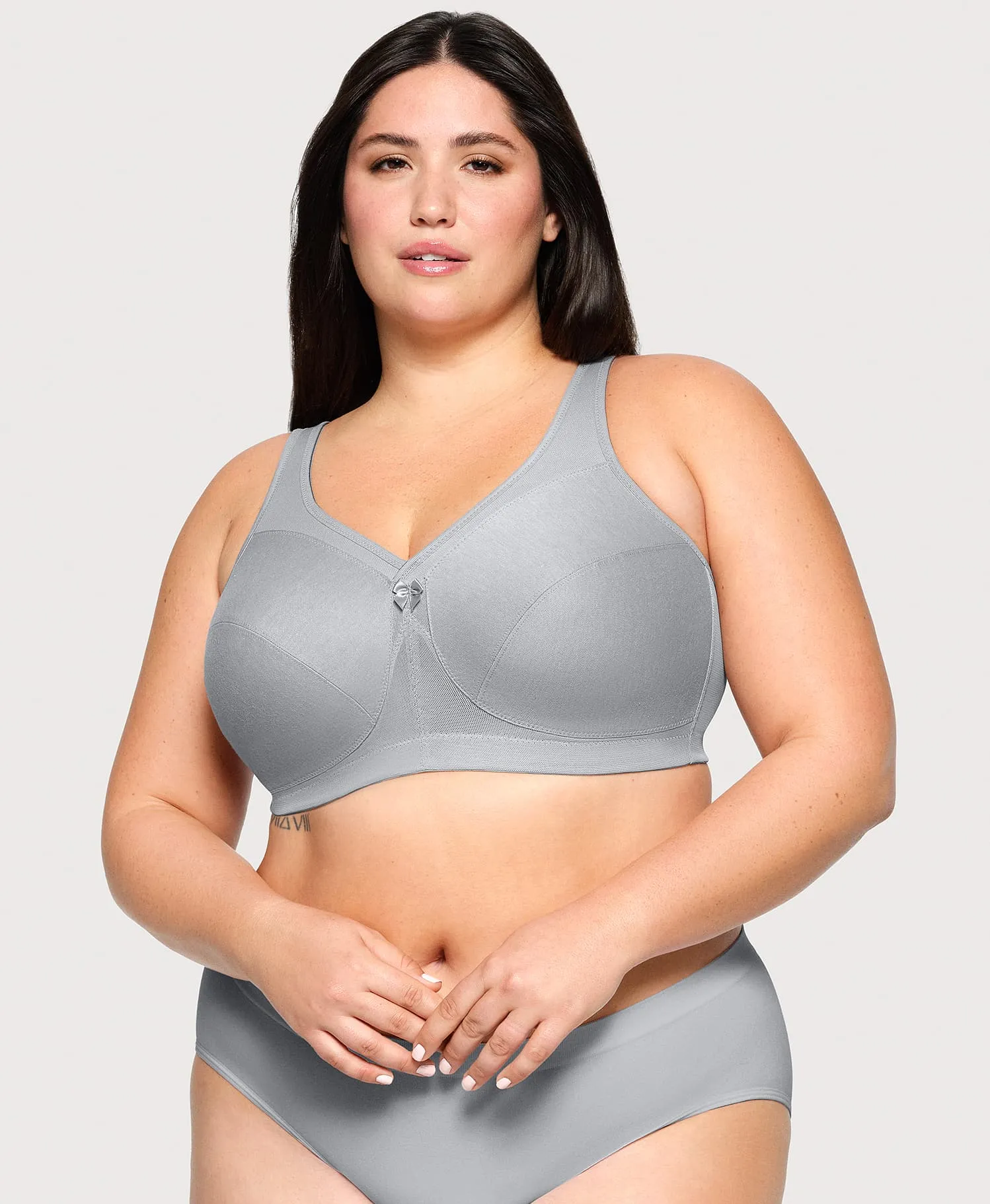 MagicLift Active Support Bra Gray Heather sold by Ashley Stewart