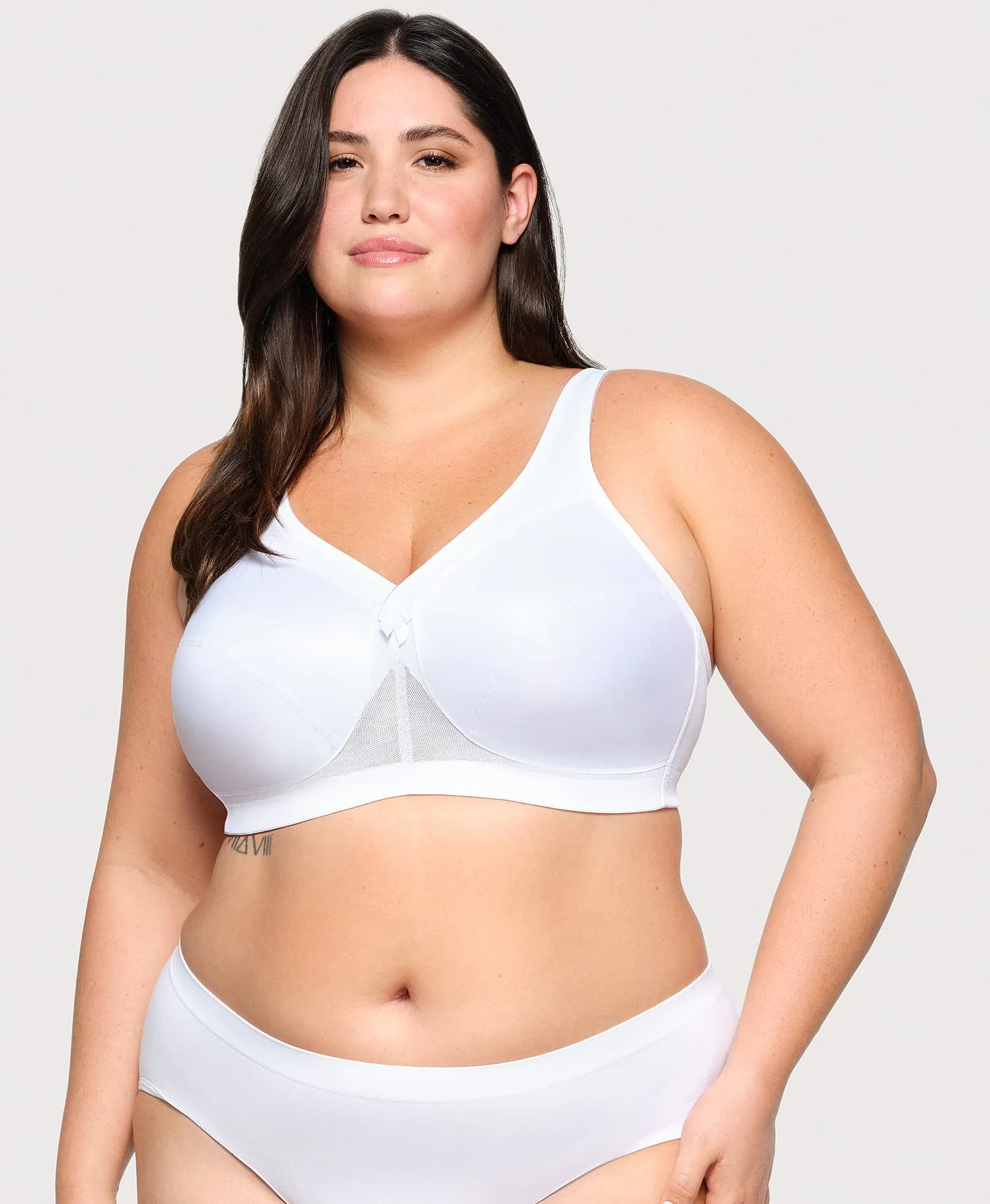 MagicLift Active Support Bra White sold by Ashley Stewart