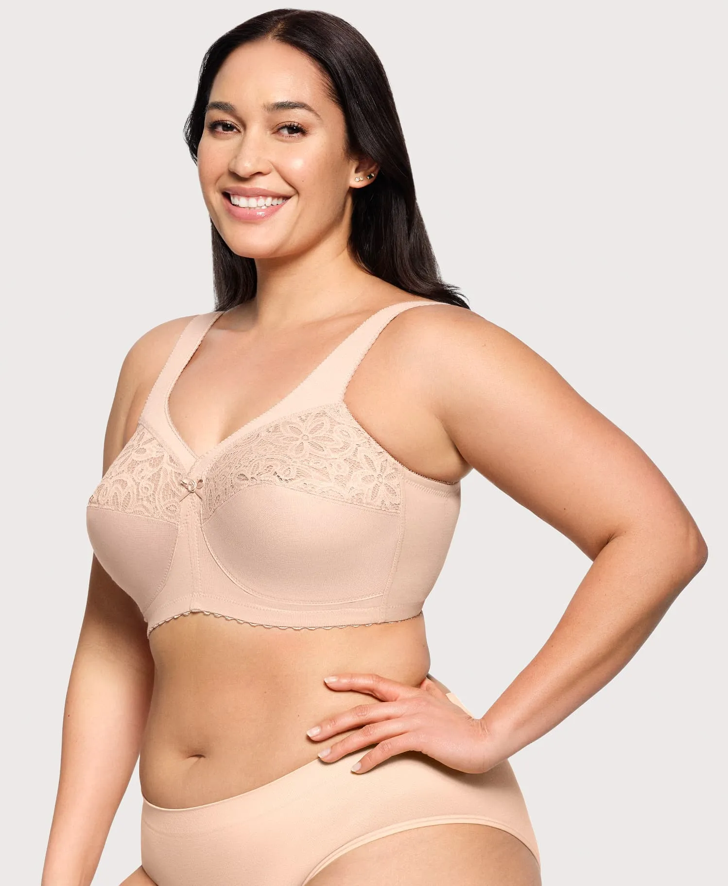 MagicLift Cotton Support Bra Cafe sold by Ashley Stewart product image thumbnail 4