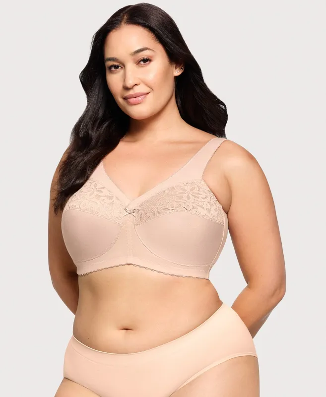 MagicLift Cotton Support Bra Cafe sold by Ashley Stewart