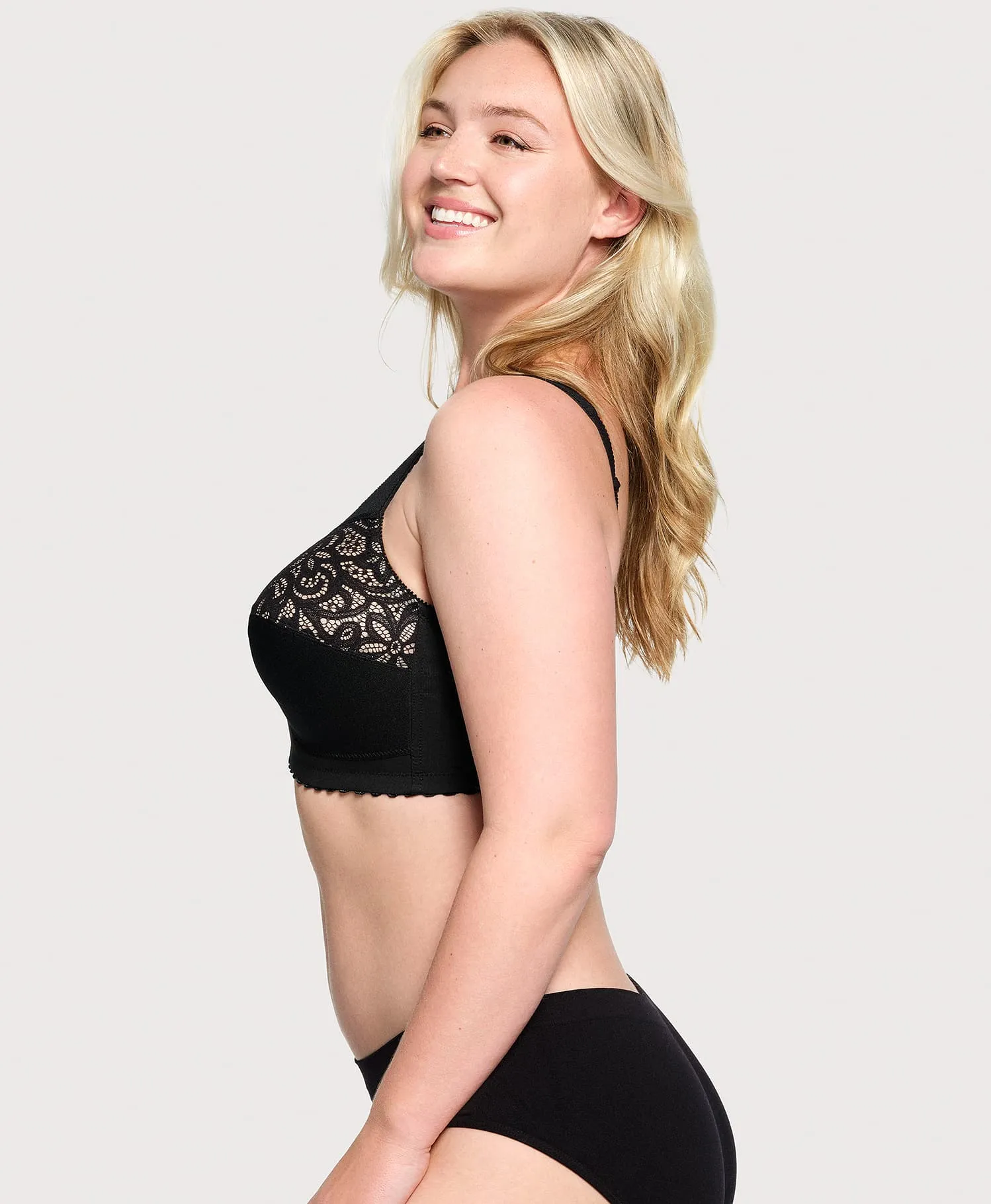 MagicLift Cotton Support Bra Black sold by Ashley Stewart product image thumbnail 3