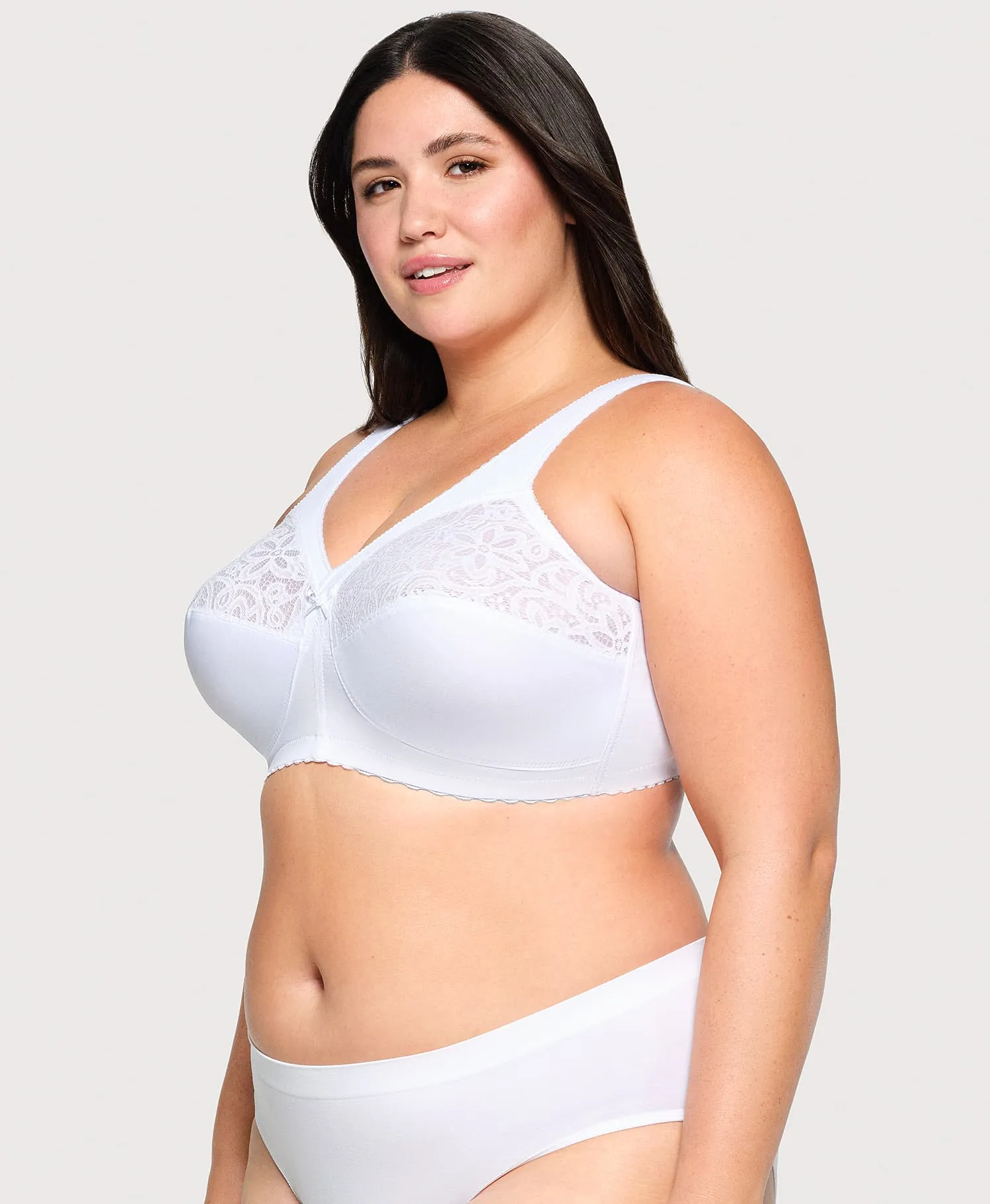 MagicLift Cotton Support Bra White sold by Ashley Stewart product image thumbnail 3