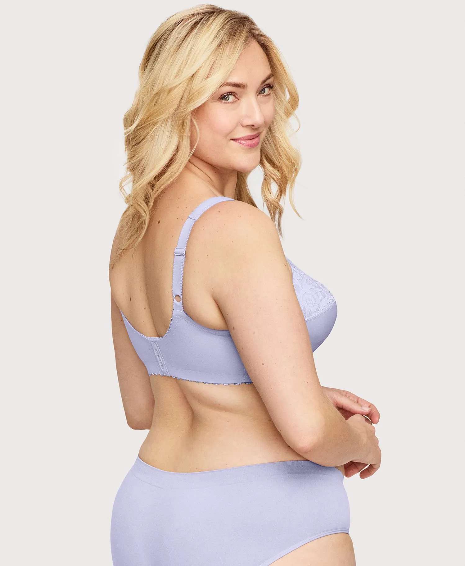 MagicLift Cotton Support Bra Lilac sold by Ashley Stewart product image thumbnail 2