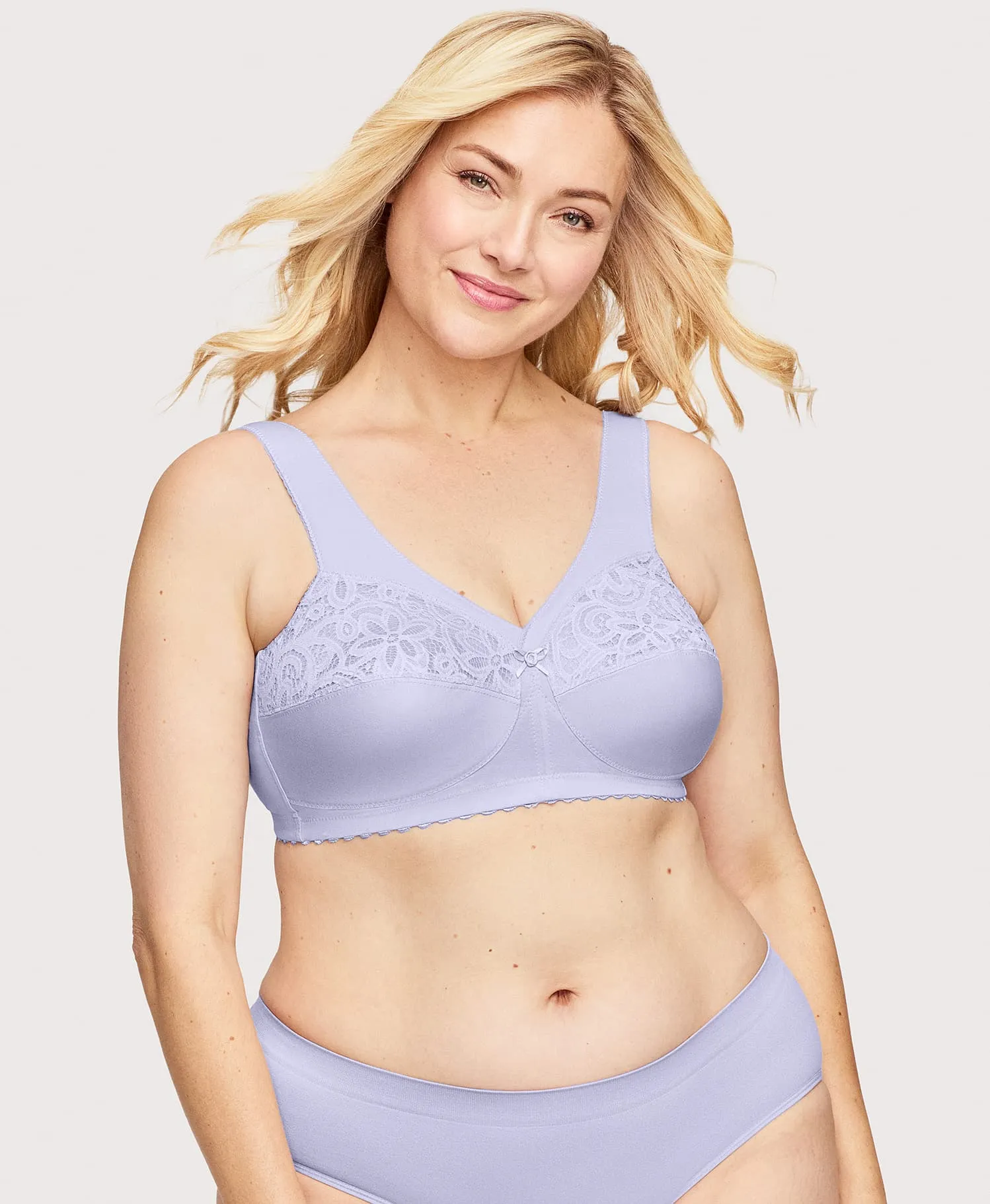 MagicLift Cotton Support Bra Lilac sold by Ashley Stewart product image thumbnail 3
