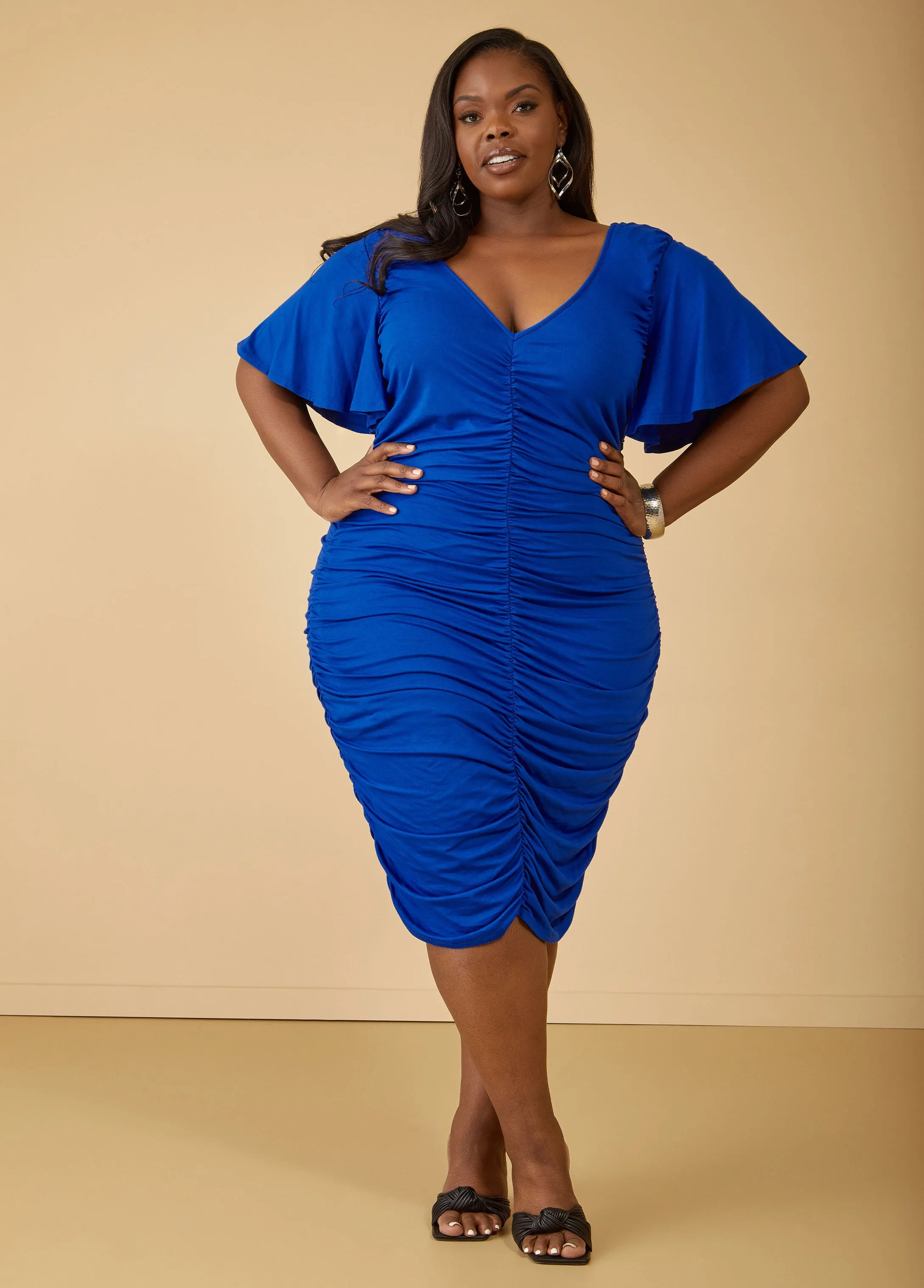 Ruched Bodycon Dress sold by Ashley Stewart product image thumbnail 5
