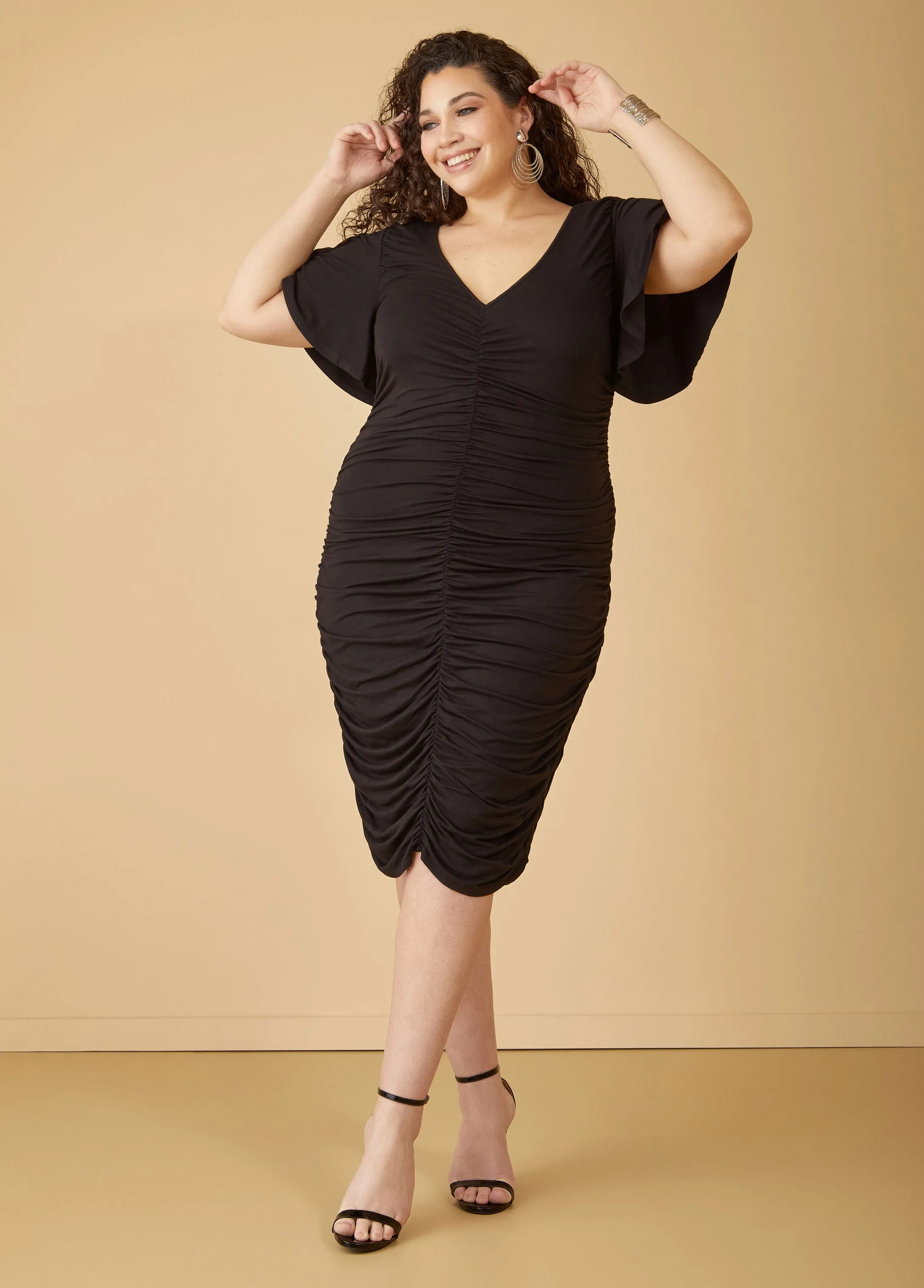 Ruched Bodycon Dress sold by Ashley Stewart product image thumbnail 4