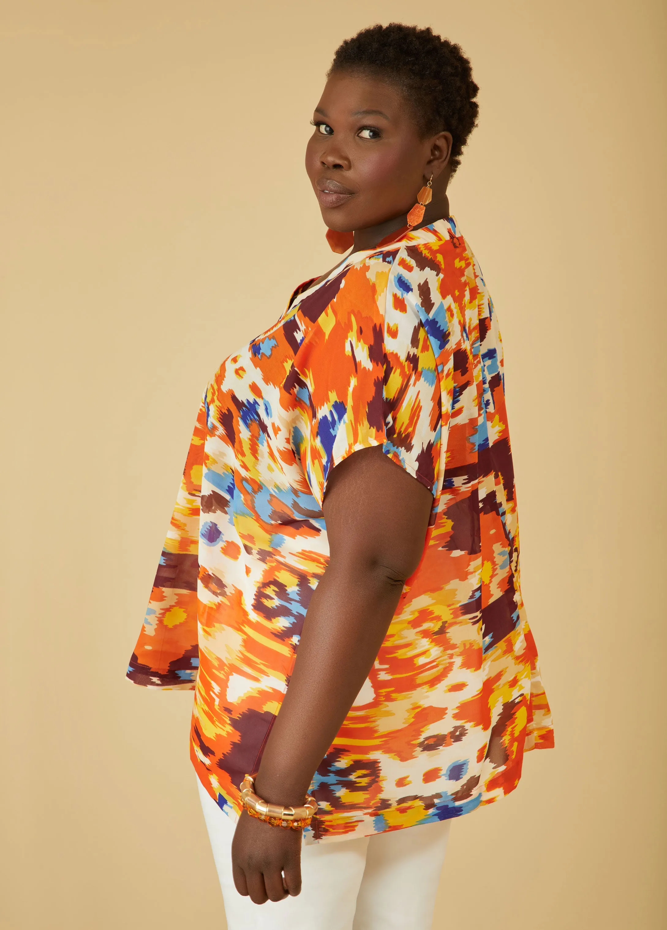 Printed Chiffon Blouse sold by Ashley Stewart product image thumbnail 2