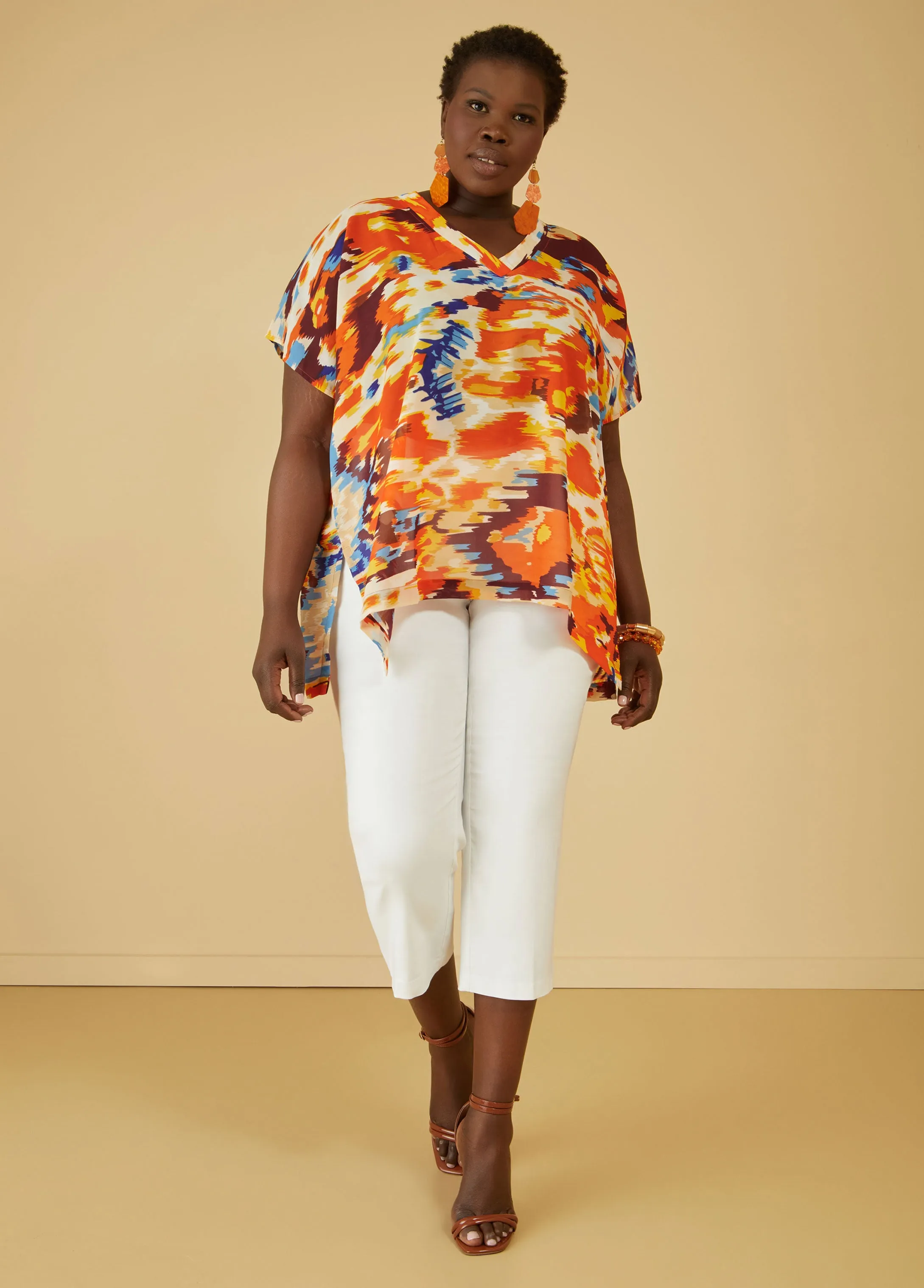 Printed Chiffon Blouse sold by Ashley Stewart product image thumbnail 3
