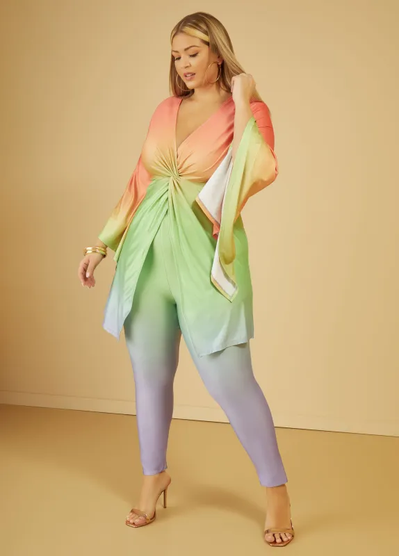 Mid Rise Ombre Leggings sold by Ashley Stewart