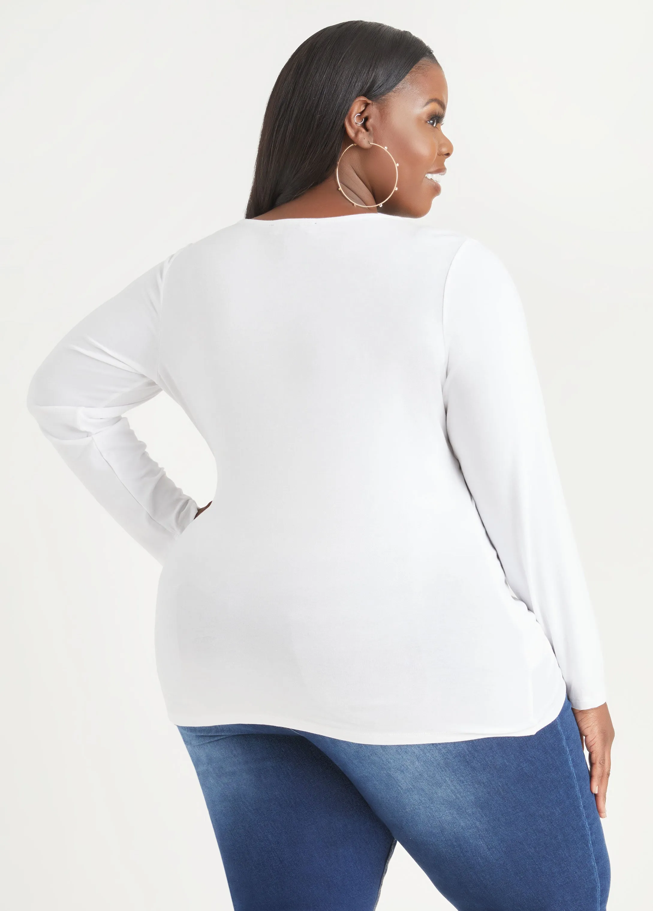 Cutout Jersey Top sold by Ashley Stewart product image thumbnail 4