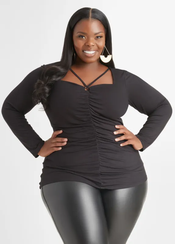 Cutout Jersey Top sold by Ashley Stewart